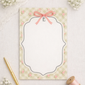 Personalized Initial Coquette Floral Notepad