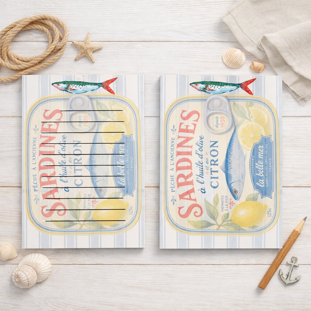 Sardines Notepad – Coastal Notepad Design
