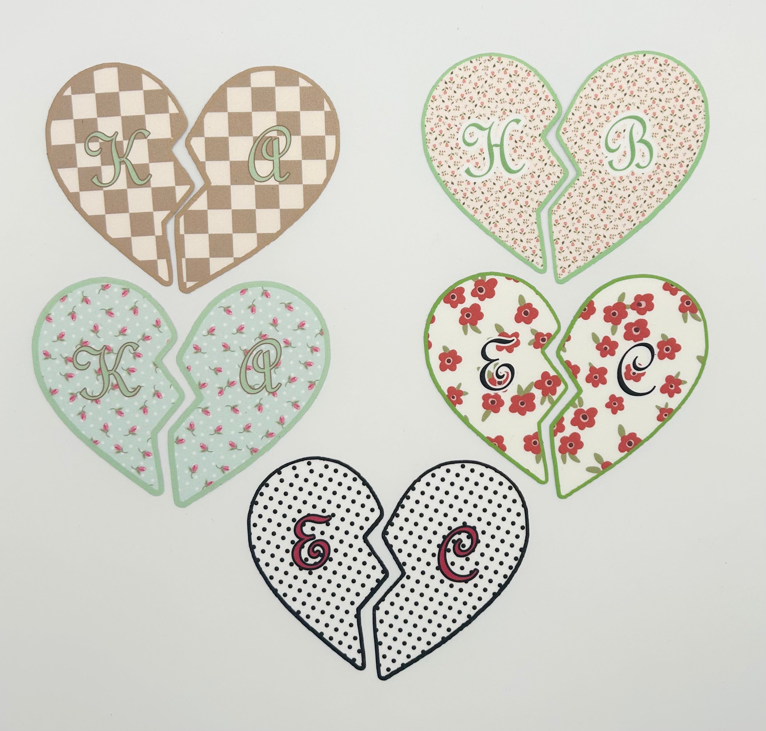 Personalized Best Friend Heart Stickers