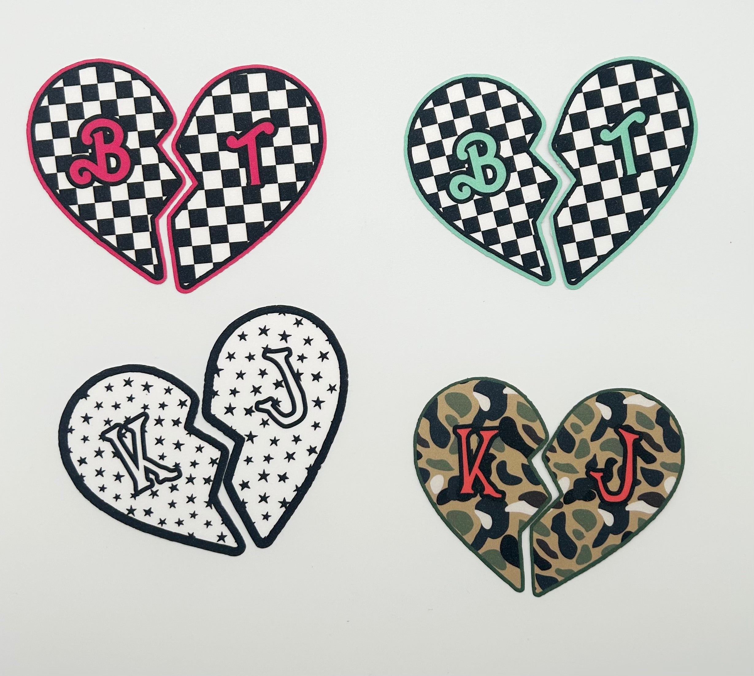 Personalized Best Friend Heart Stickers