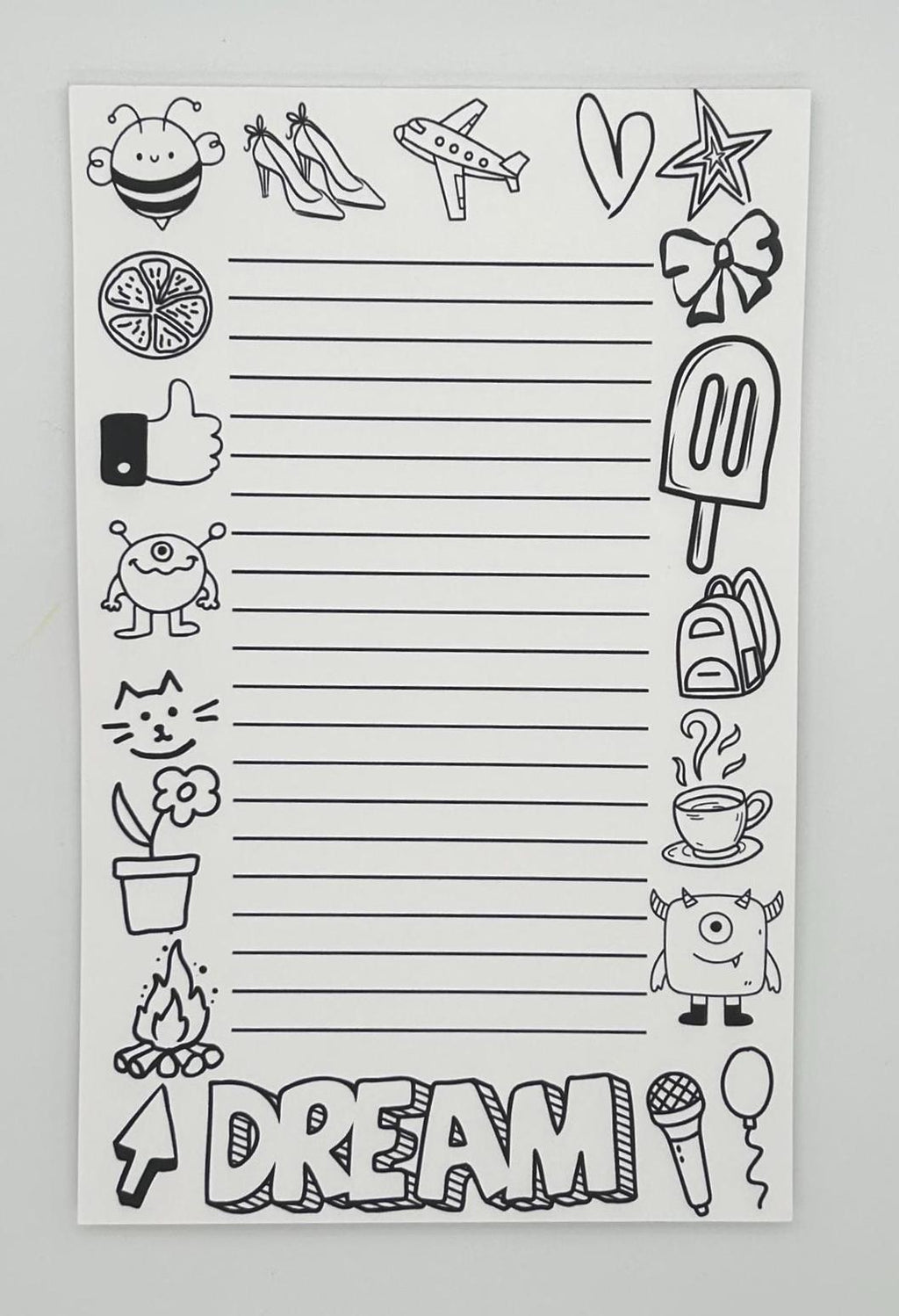Doodle Art Lined Notepad
