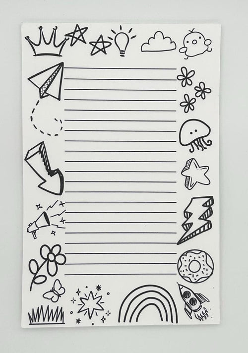 Doodle Art Lined Notepad
