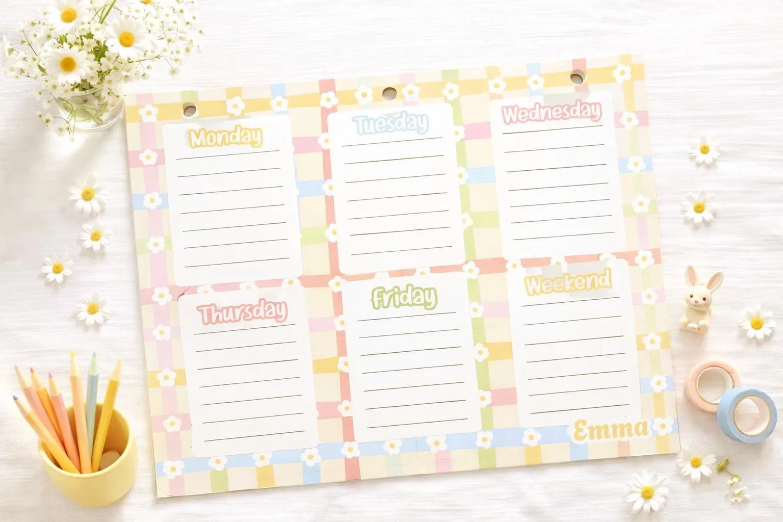 Personalized Weekly Planner Pad