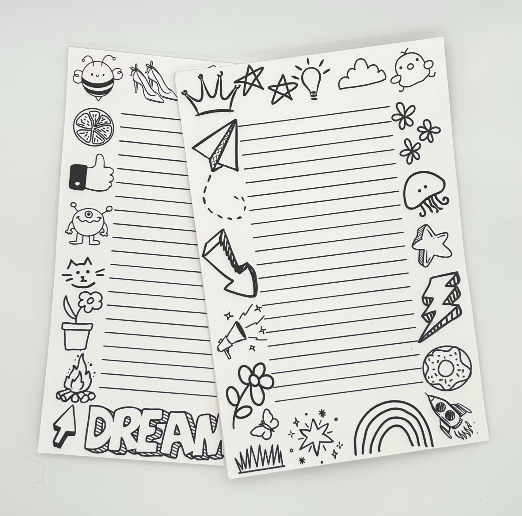Doodle Art Lined Notepad