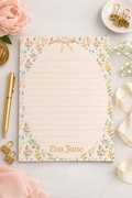Personalized Floral Notepad