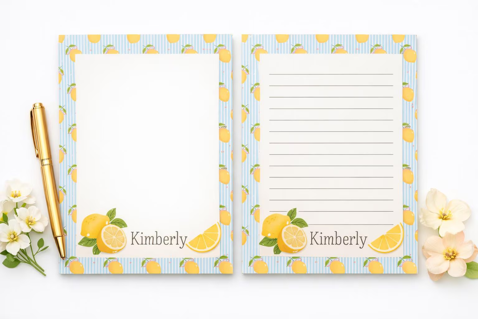 Personalized Lemon Notepad