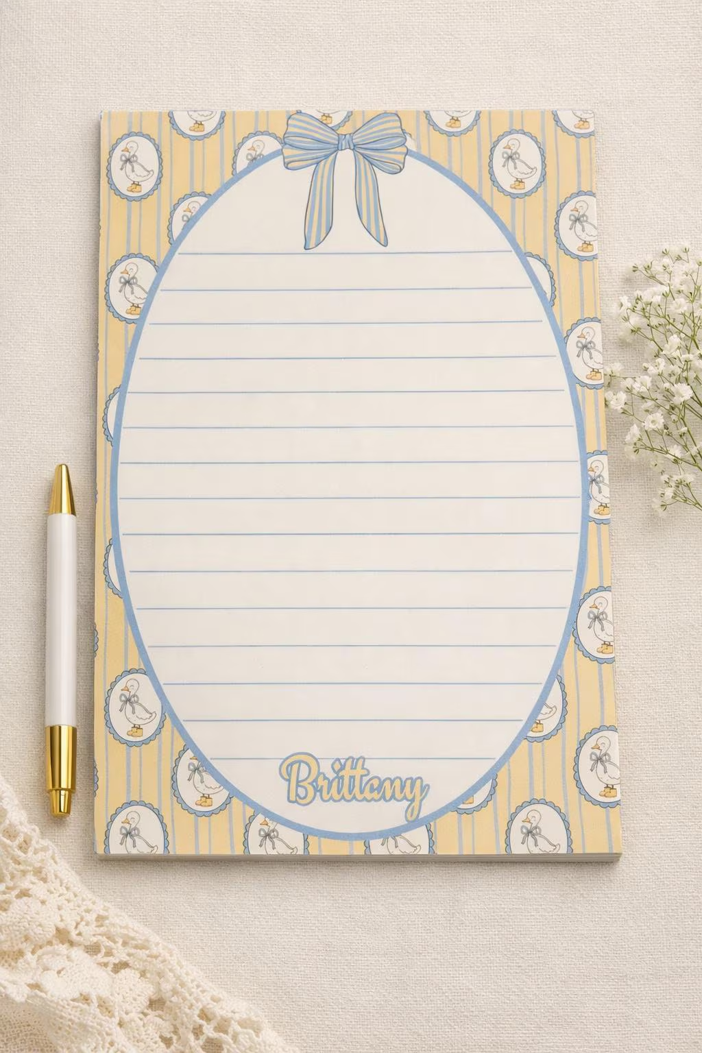 Personalized Vintage Goose Notepad